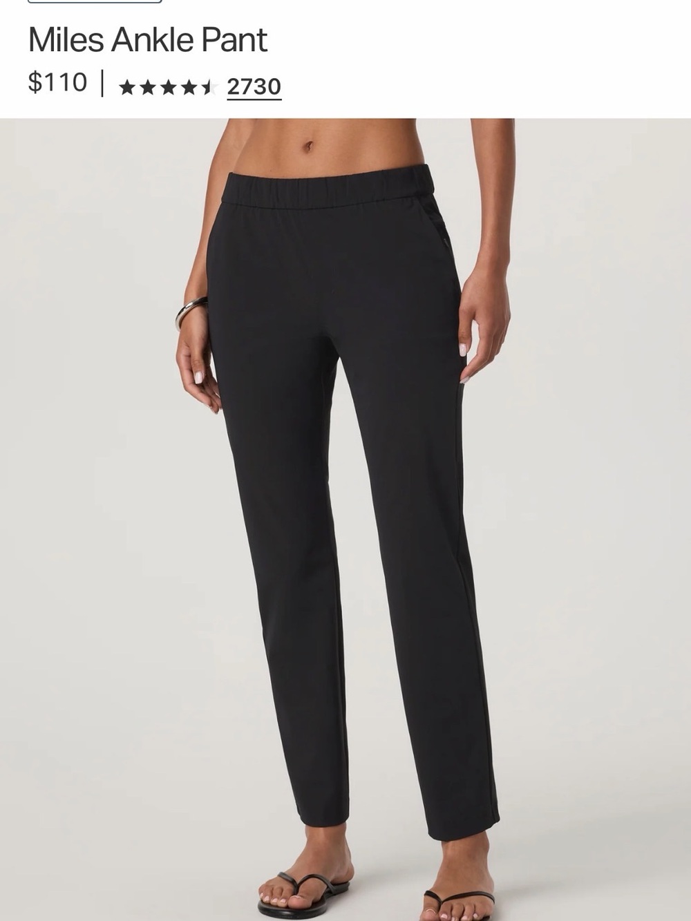 Vuori Black pants- size L